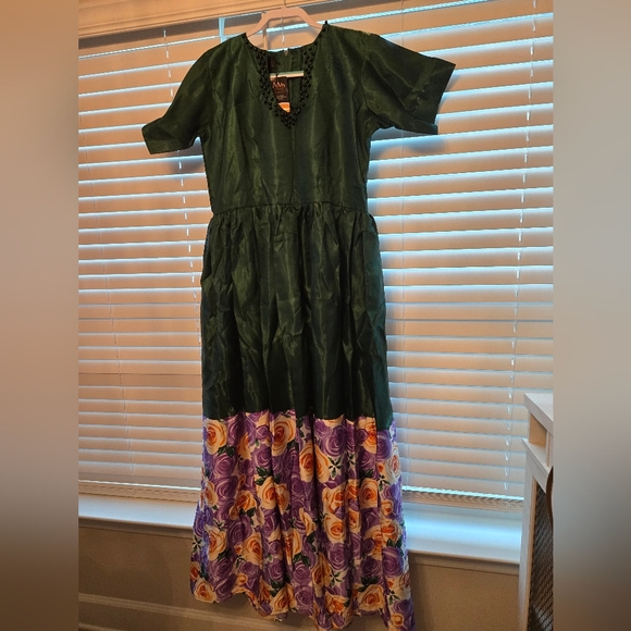 Ashley By 26 International Dresses & Skirts - Ashley By 26 International Green and Purple Floral  Dress